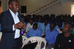 Simon-Ssenkaayi-addressing-Masaka-students-at-Uganda-martyrs-university-Masaka-campus-on-Monday.-Photo-by-ALI-MAMBULE